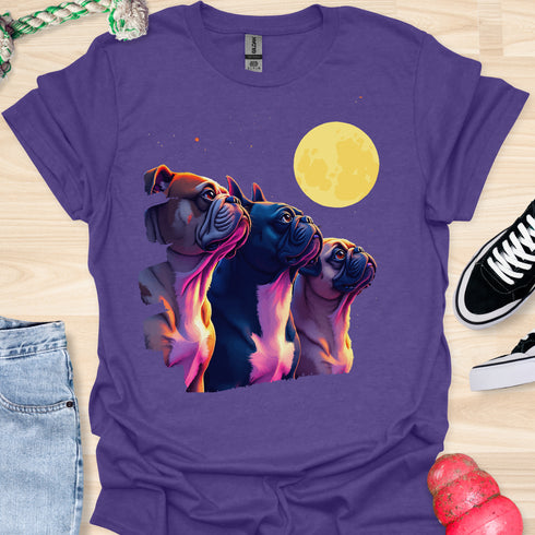 Bulldog & Moon - V4 - All Bulldogs T-Shirt